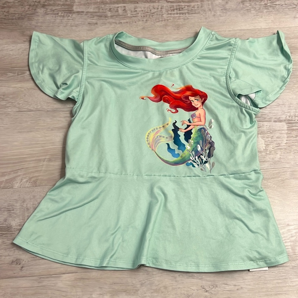 Disney The Little Mermaid Ariel Ruffle Sleeve Kids Shirt